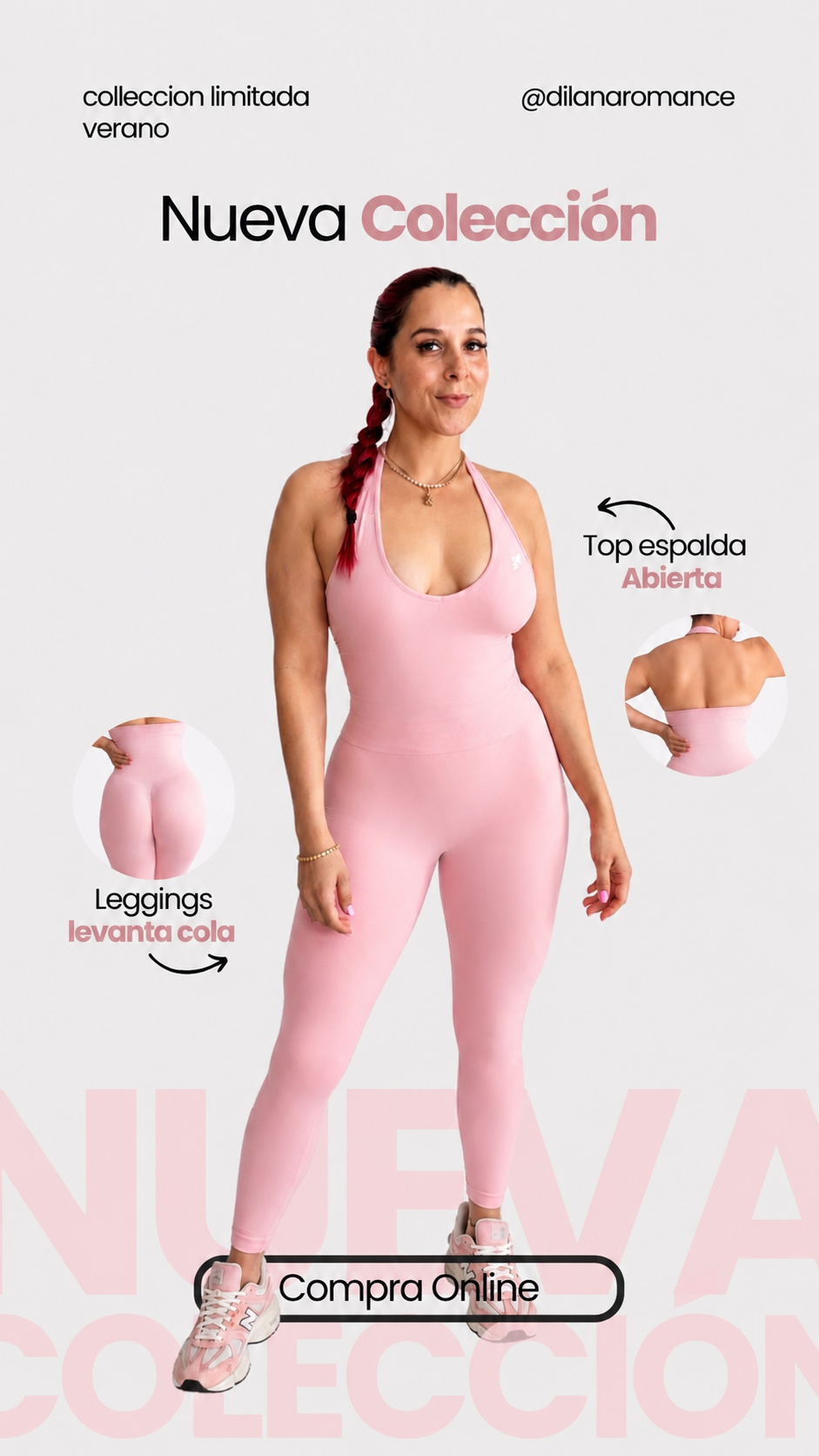 Blusa estilo top con compresión y leggings